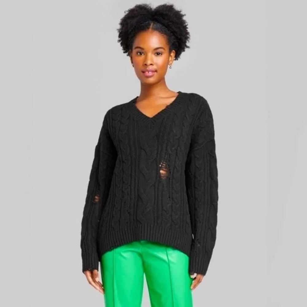 Wild Fable Distressed Sweater